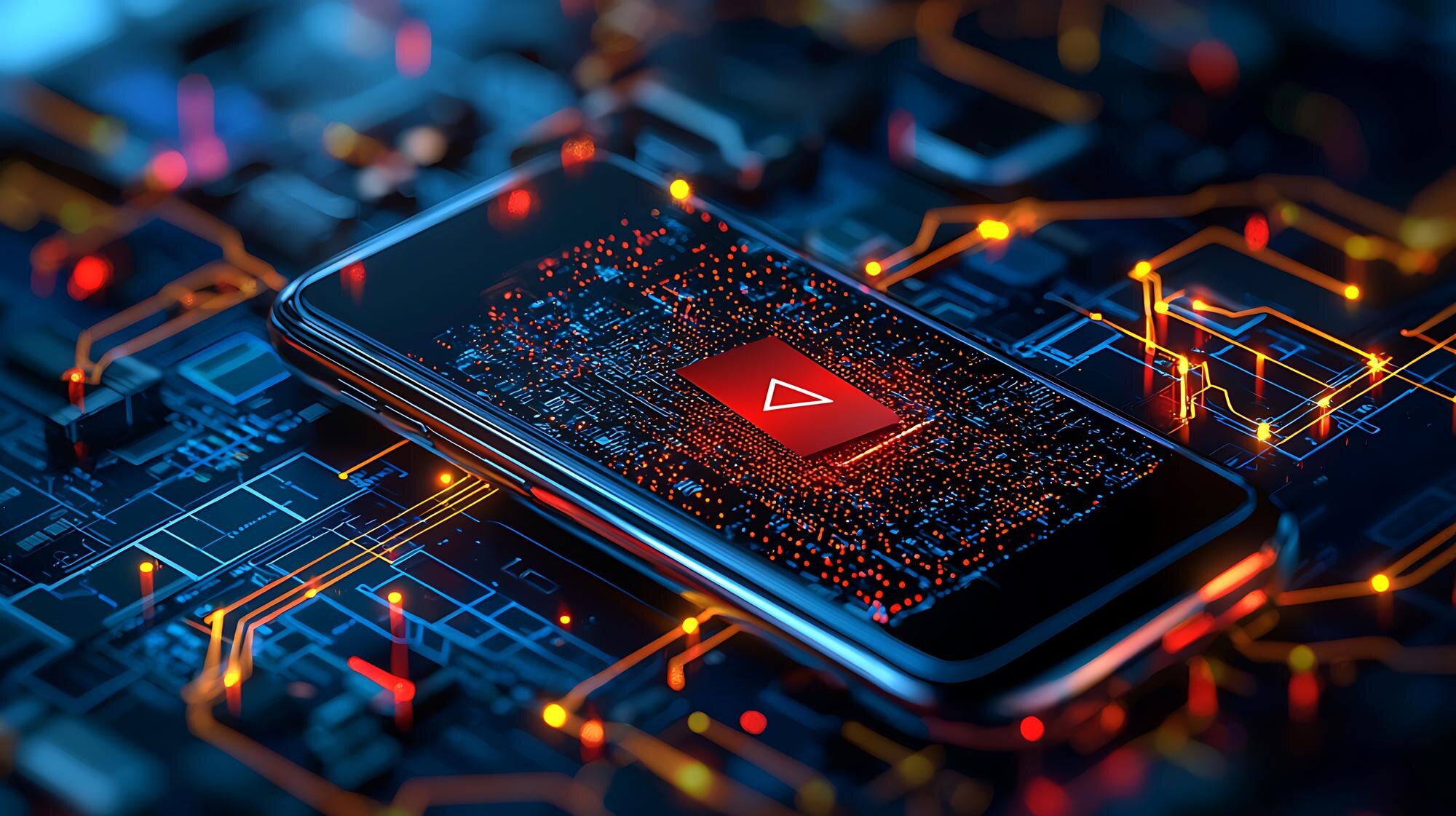 Wiadomość phishingowa na smartfonie z czerwonym banerem ostrzegawczym